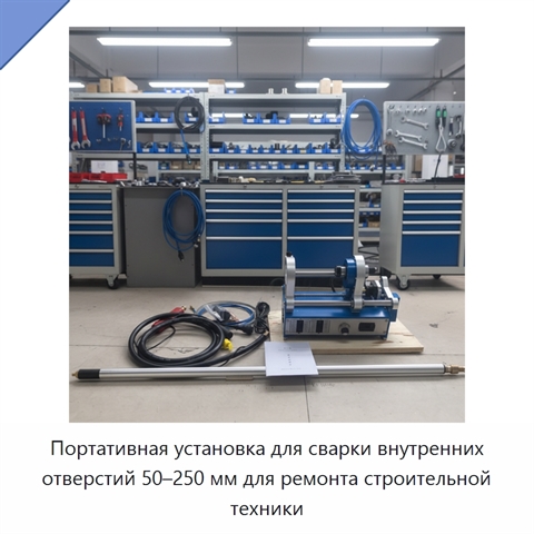 Портативная установка для сварки внутренних отверстий 50–250 мм для ремонта строительной техники