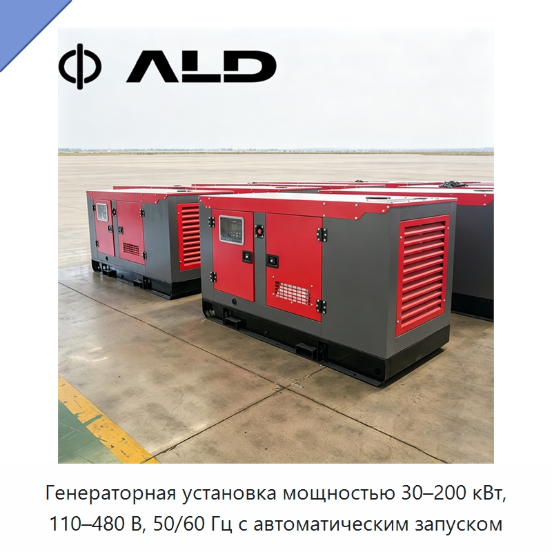 Генераторная установка мощностью 30–200 кВт, 110–480 В, 50/60 Гц с автоматическим запуском — Дизельные генераторы