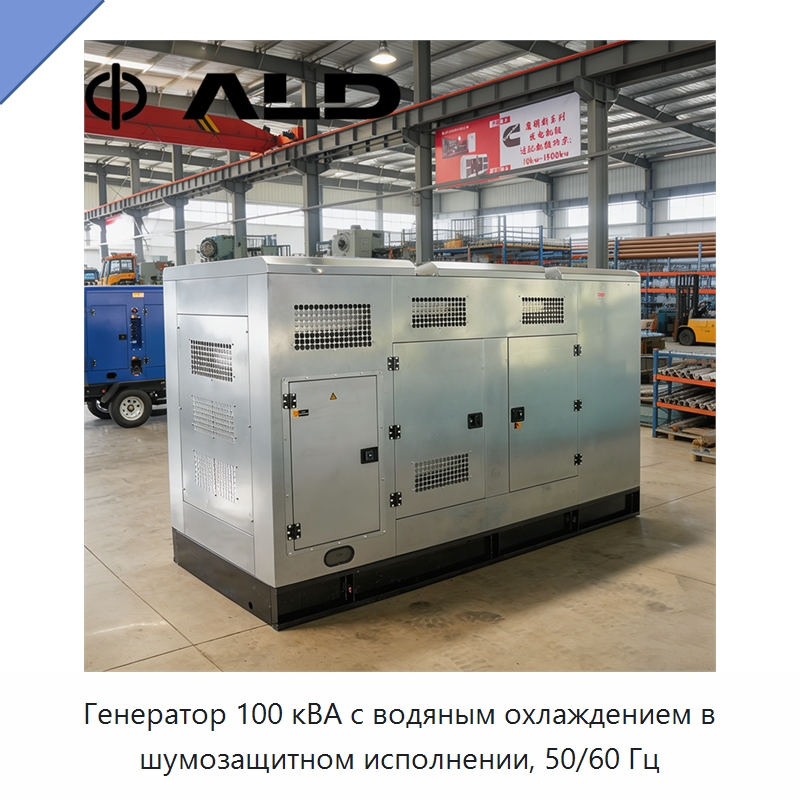 Генератор 100 кВА с водяным охлаждением в шумозащитном исполнении, 50/60 Гц — Дизельные генераторы