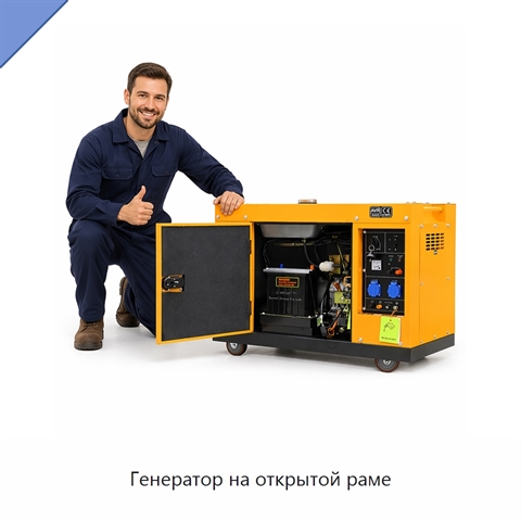 Генератор на открытой раме