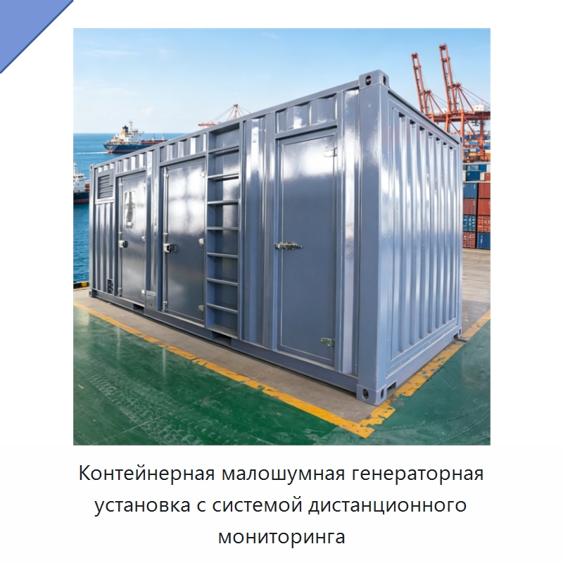 Контейнерная малошумная генераторная установка с системой дистанционного мониторинга — Дизельные генераторы