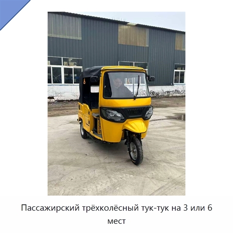 Пассажирский трёхколёсный тук-тук на 3 или 6 мест