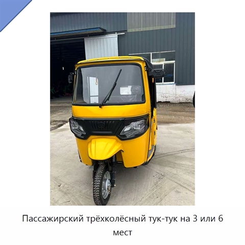 Пассажирский трёхколёсный тук-тук на 3 или 6 мест