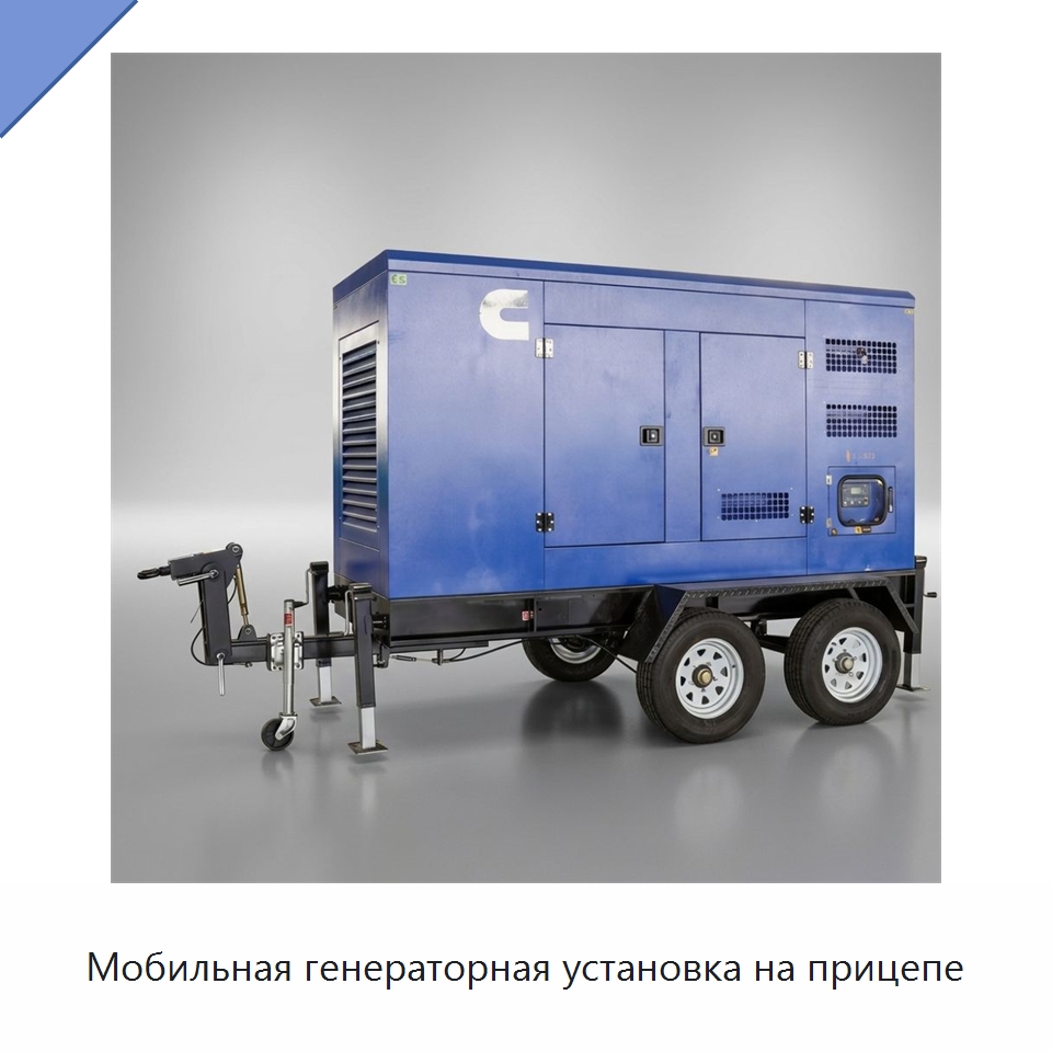 Мобильная генераторная установка на прицепе — Дизельные генераторы