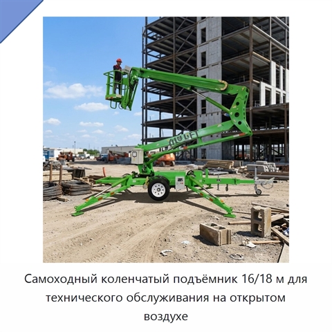 Самоходный коленчатый подъёмник 16/18 м для технического обслуживания на открытом воздухе