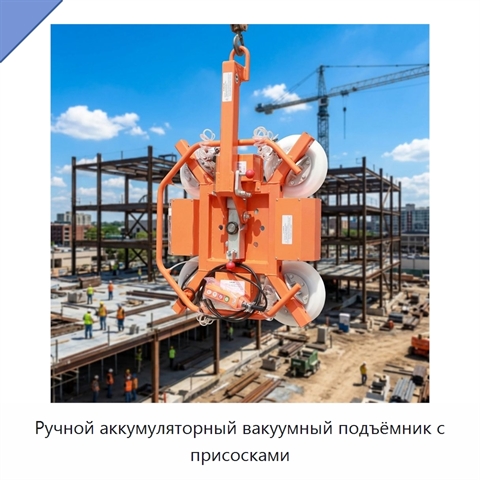 Ручной аккумуляторный вакуумный подъёмник с присосками