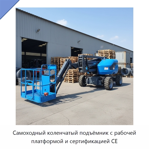 Самоходный коленчатый подъёмник с рабочей платформой и сертификацией CE