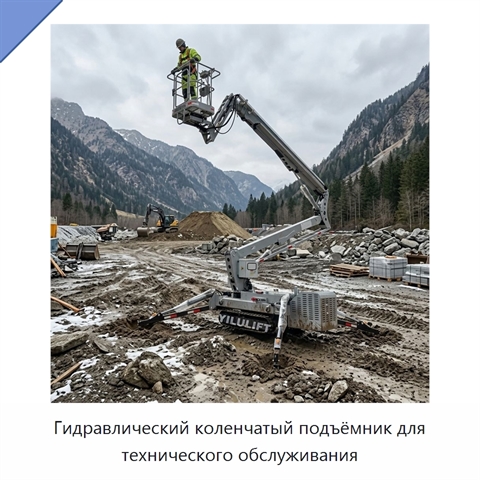 Гидравлический коленчатый подъёмник для технического обслуживания