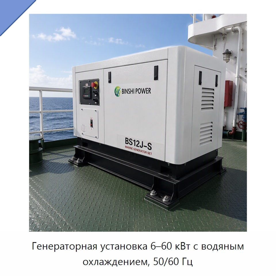 Генераторная установка 6–60 кВт с водяным охлаждением, 50/60 Гц — Дизельные генераторы