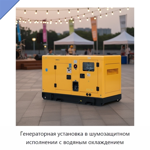 Генераторная установка в шумозащитном исполнении с водяным охлаждением