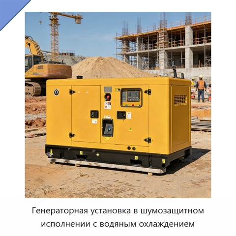 Генераторная установка в шумозащитном исполнении с водяным охлаждением
