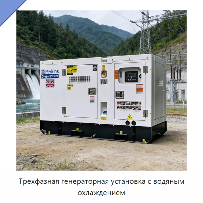 Трёхфазная генераторная установка с водяным охлаждением — Дизельные генераторы
