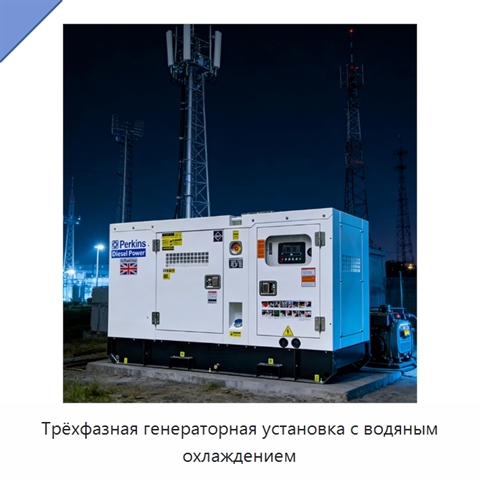 Трёхфазная генераторная установка с водяным охлаждением