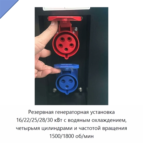 Резервная генераторная установка 16/22/25/28/30 кВт с водяным охлаждением, четырьмя цилиндрами и частотой вращения 1500/1800 об/мин