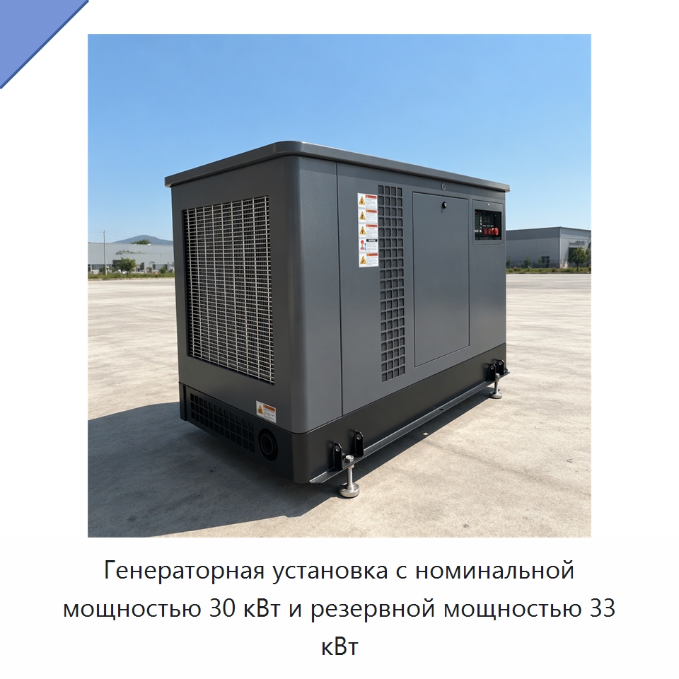 Генераторная установка с номинальной мощностью 30 кВт и резервной мощностью 33 кВт — Бензиновые генераторы