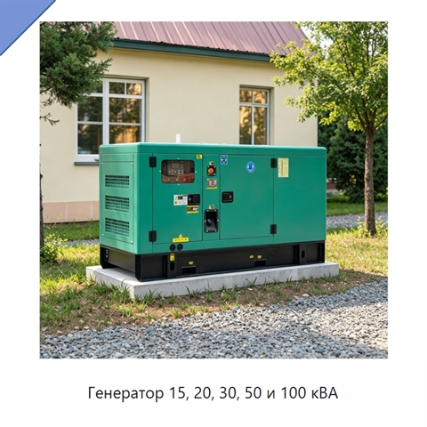 Генератор 15, 20, 30, 50 и 100 кВА