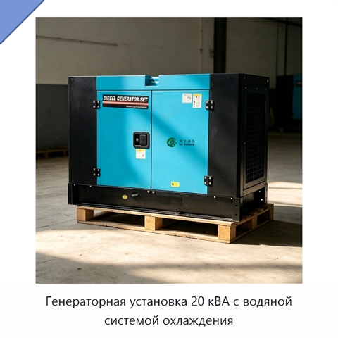 Генераторная установка 20 кВА с водяной системой охлаждения