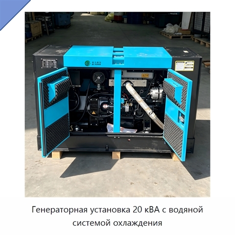 Генераторная установка 20 кВА с водяной системой охлаждения