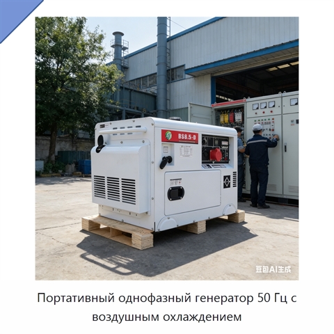 Портативный однофазный генератор 50 Гц с воздушным охлаждением