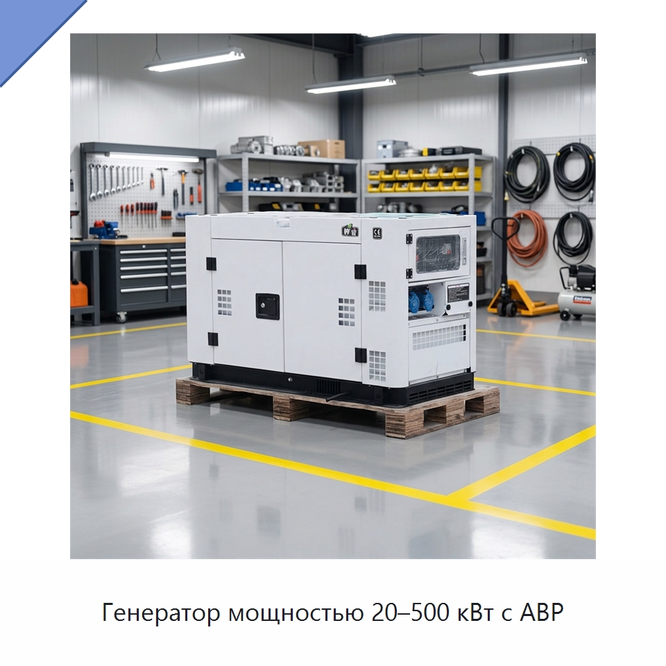 Генератор мощностью 20–500 кВт с АВР — Дизельные генераторы