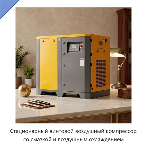 Стационарный винтовой воздушный компрессор со смазкой и воздушным охлаждением