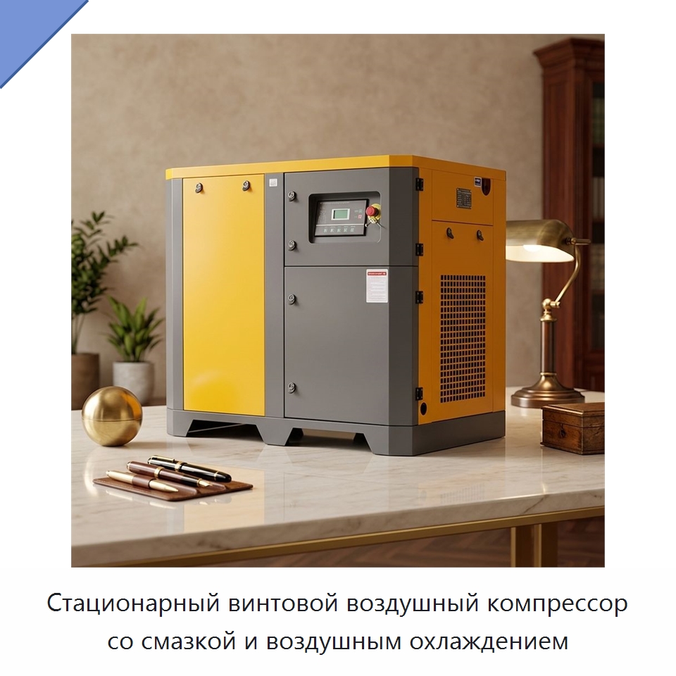 Стационарный винтовой воздушный компрессор со смазкой и воздушным охлаждением — Промышленные компрессоры