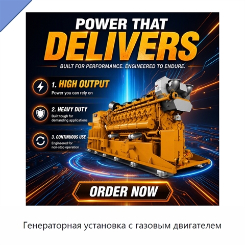 Генераторная установка с газовым двигателем