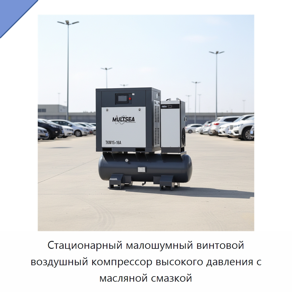 Стационарный малошумный винтовой воздушный компрессор высокого давления с масляной смазкой — Промышленные компрессоры