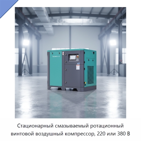 Стационарный смазываемый ротационный винтовой воздушный компрессор, 220 или 380 В