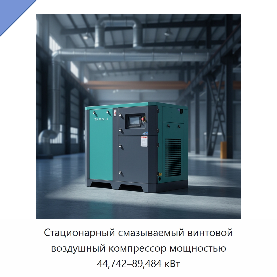 Стационарный смазываемый винтовой воздушный компрессор мощностью 44,742–89,484 кВт — Промышленные компрессоры