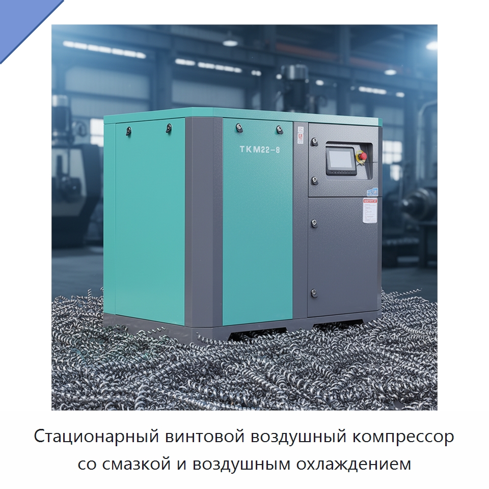 Стационарный винтовой воздушный компрессор со смазкой и воздушным охлаждением — Промышленные компрессоры