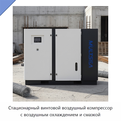 Стационарный винтовой воздушный компрессор с воздушным охлаждением и смазкой