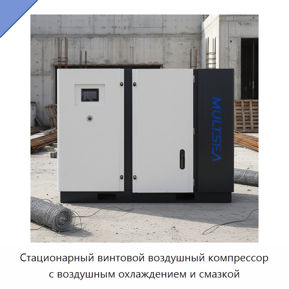 Стационарный винтовой воздушный компрессор с воздушным охлаждением и смазкой — Промышленные компрессоры