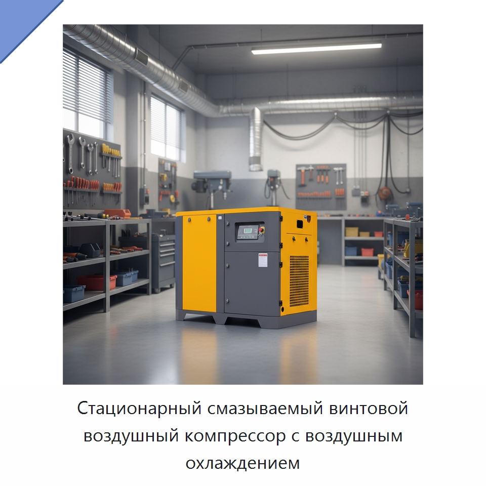 Стационарный смазываемый винтовой воздушный компрессор с воздушным охлаждением — Промышленные компрессоры