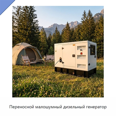 Переносной малошумный дизельный генератор