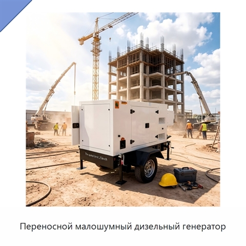 Переносной малошумный дизельный генератор
