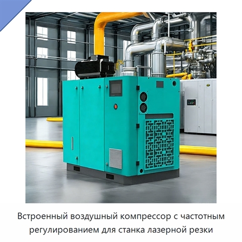 Встроенный воздушный компрессор с частотным регулированием для станка лазерной резки