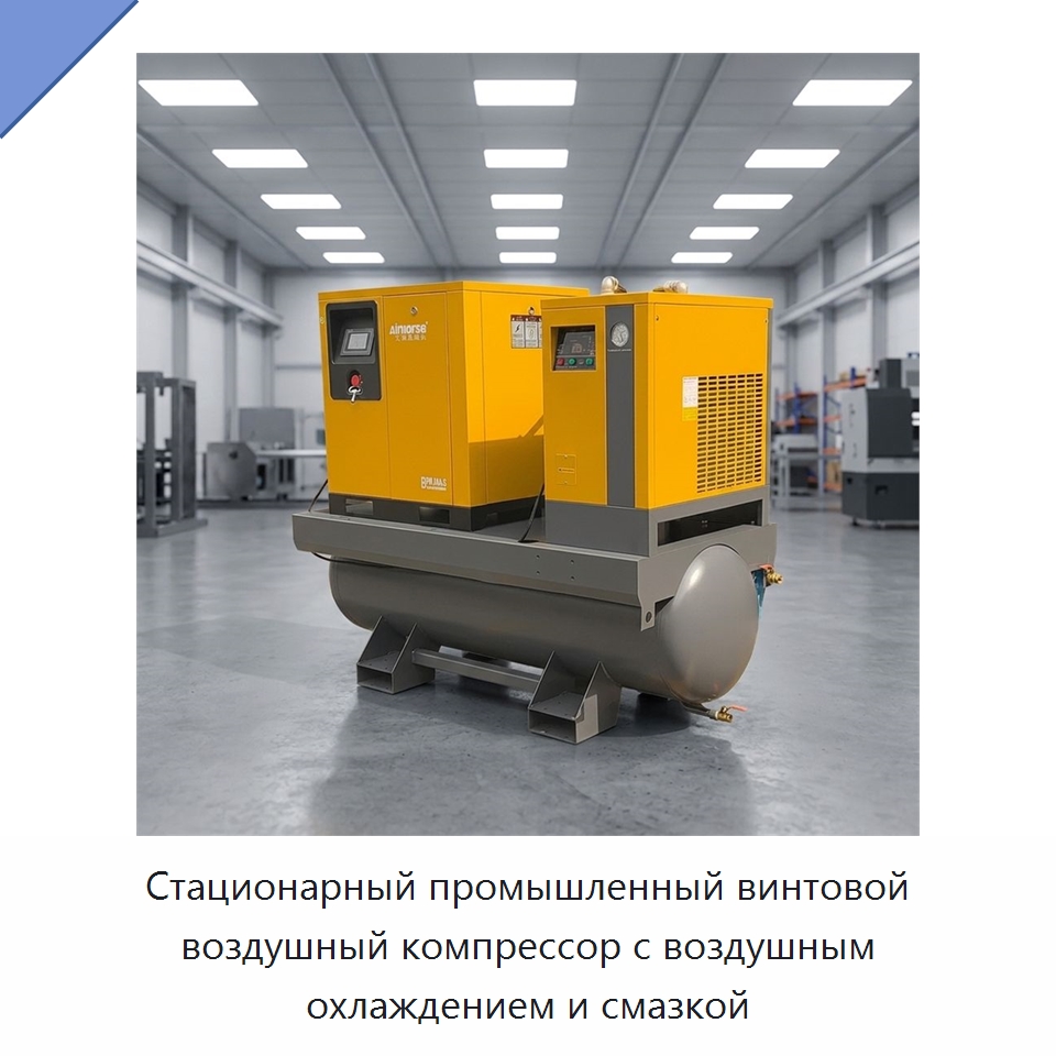 Стационарный промышленный винтовой воздушный компрессор с воздушным охлаждением и смазкой — Промышленные компрессоры