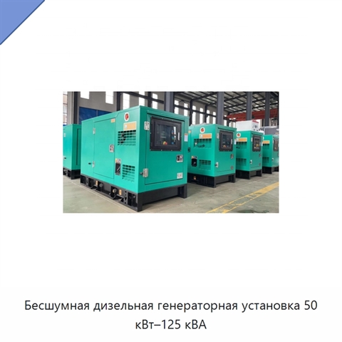 Бесшумная дизельная генераторная установка 50 кВт–125 кВА