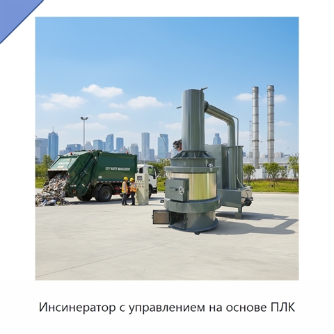 Инсинератор с управлением на основе ПЛК
