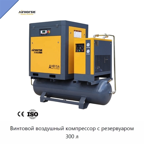 Винтовой воздушный компрессор с резервуаром 300 л