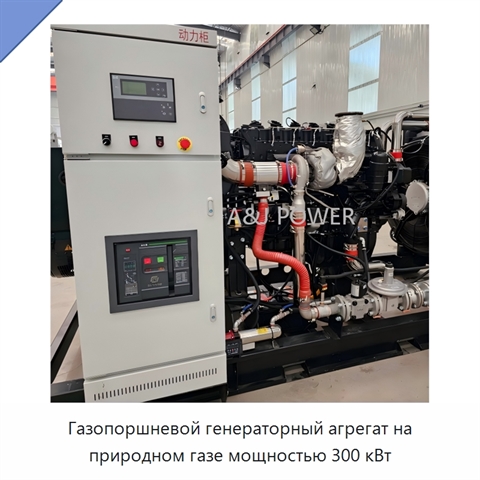Газопоршневой генераторный агрегат на природном газе мощностью 300 кВт