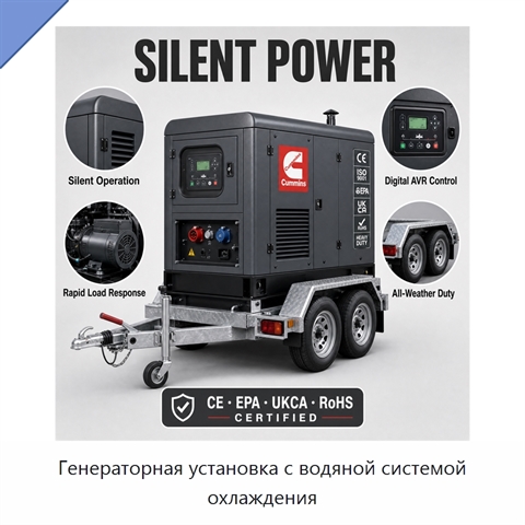 Генераторная установка с водяной системой охлаждения