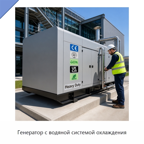 Генератор с водяной системой охлаждения