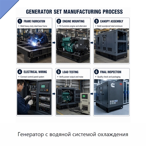 Генератор с водяной системой охлаждения