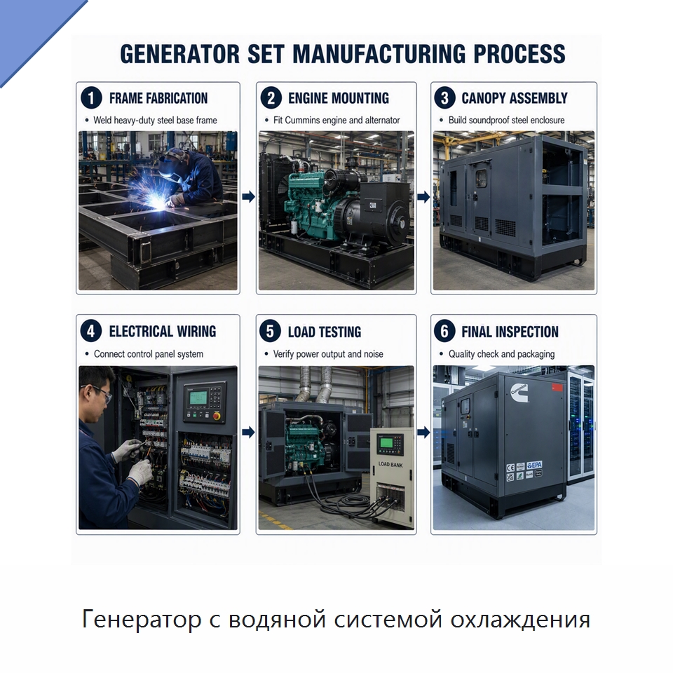 Генератор с водяной системой охлаждения — Дизельные генераторы