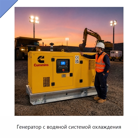 Генератор с водяной системой охлаждения