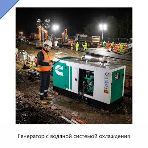 Генератор с водяной системой охлаждения