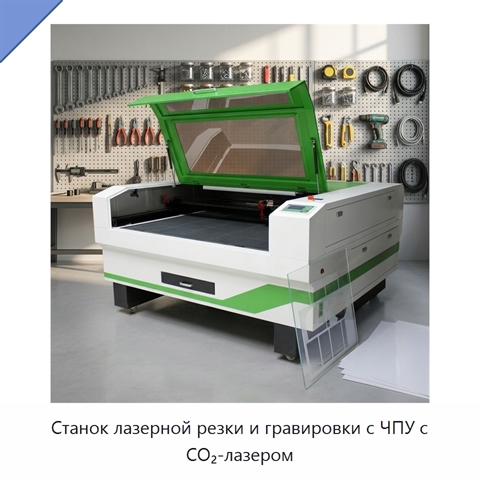 Станок лазерной резки и гравировки с ЧПУ с CO₂-лазером