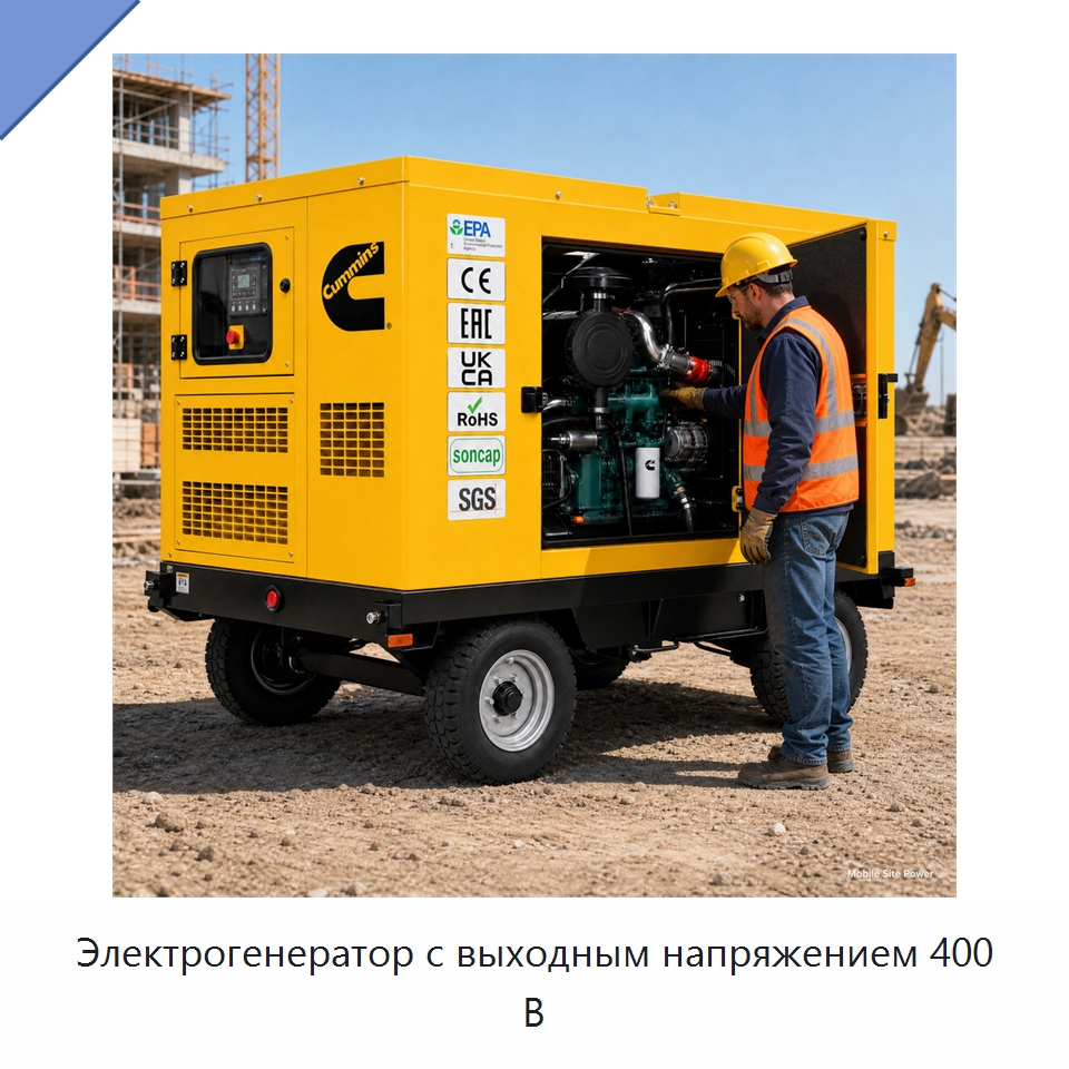 Электрогенератор с выходным напряжением 400 В — Генерация электроэнергии